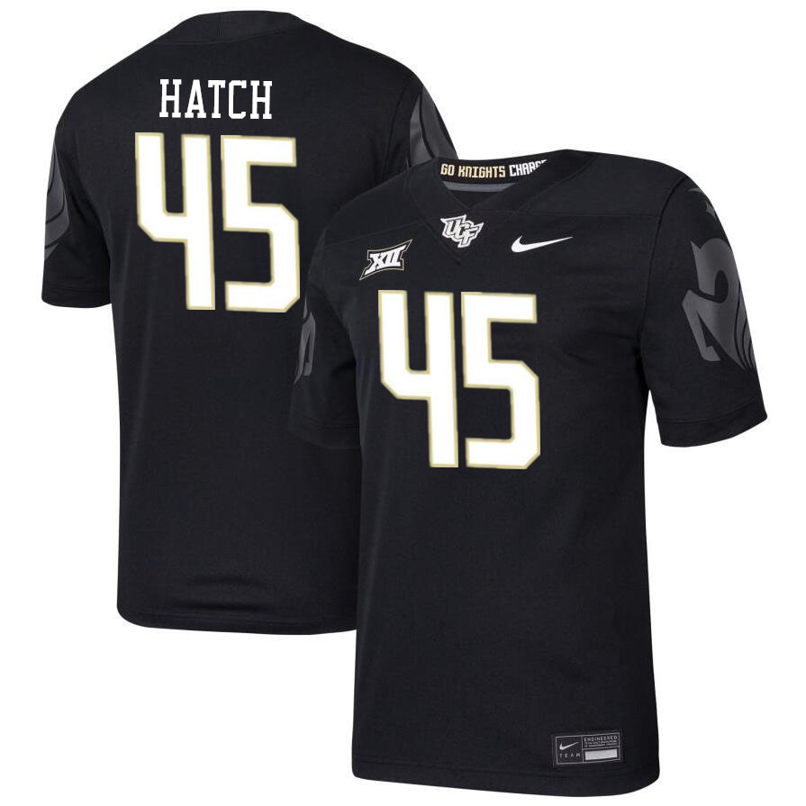 Men #45 Quentin Hatch UCF Knights Big 12 Conference College Football Jerseys Stitched-Black